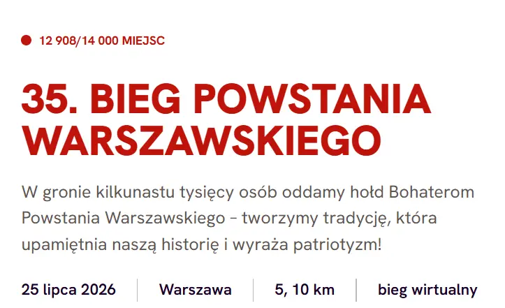 35. BIEG POWSTANIA WARSZAWSKIEGO
